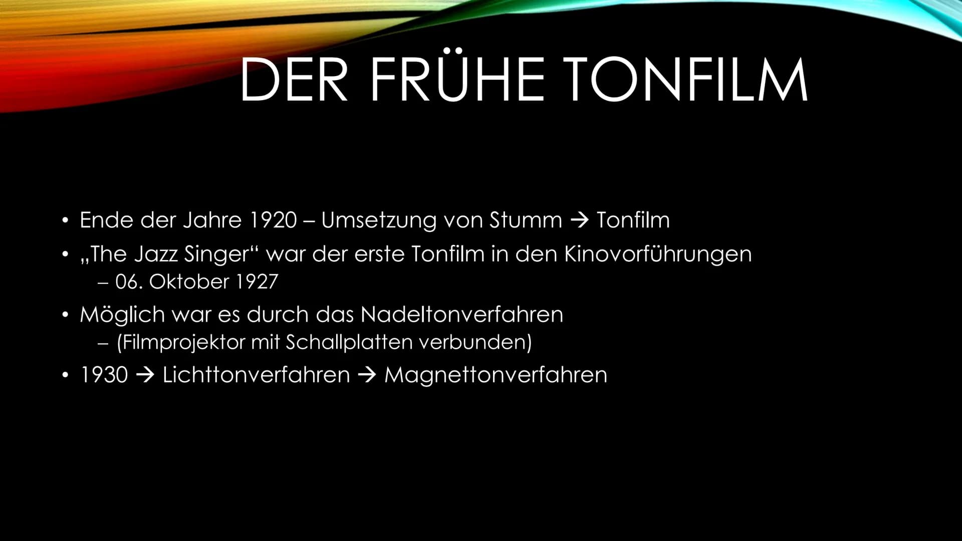 # DER STUMMFILM
Der frühe TONFILM
(Kim Nhi & Emincan) # DER STUMMFILM
* Entstand Ende des 19. Jahrhunderts
* In Westeuropa & in d