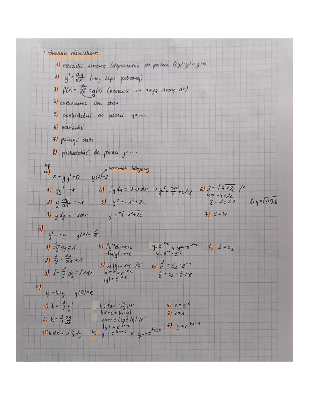 * pachodne
$f(x)= c$ $f'(x)=0$
$f(x)= x^n$ $f'(x)=nx^{n-1}$
$f(x) = x$ $f'(x)= 1$
$f(x)=\frac{1}{x}$ $f'(x)=-\frac{1}{x^2}$
$f(x)=\sqrt