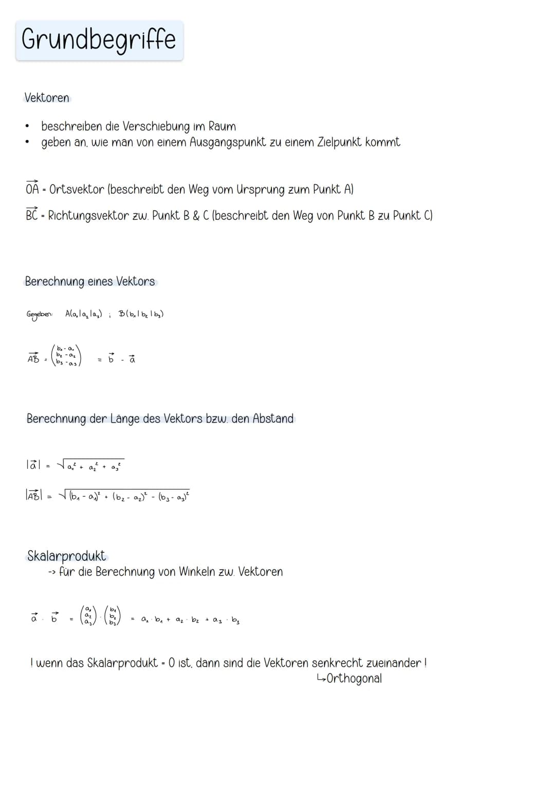 # Mathe
VEKTORGEOMETRIE
a
C
S
b
a²+b²= c²
M= ($\frac{x1+x2}{2}$, $\frac{Yi+y2}{2}$)
h
b
S
S
V = s³
X=$\\\frac{-b±\√{b²-4ac}}{29}