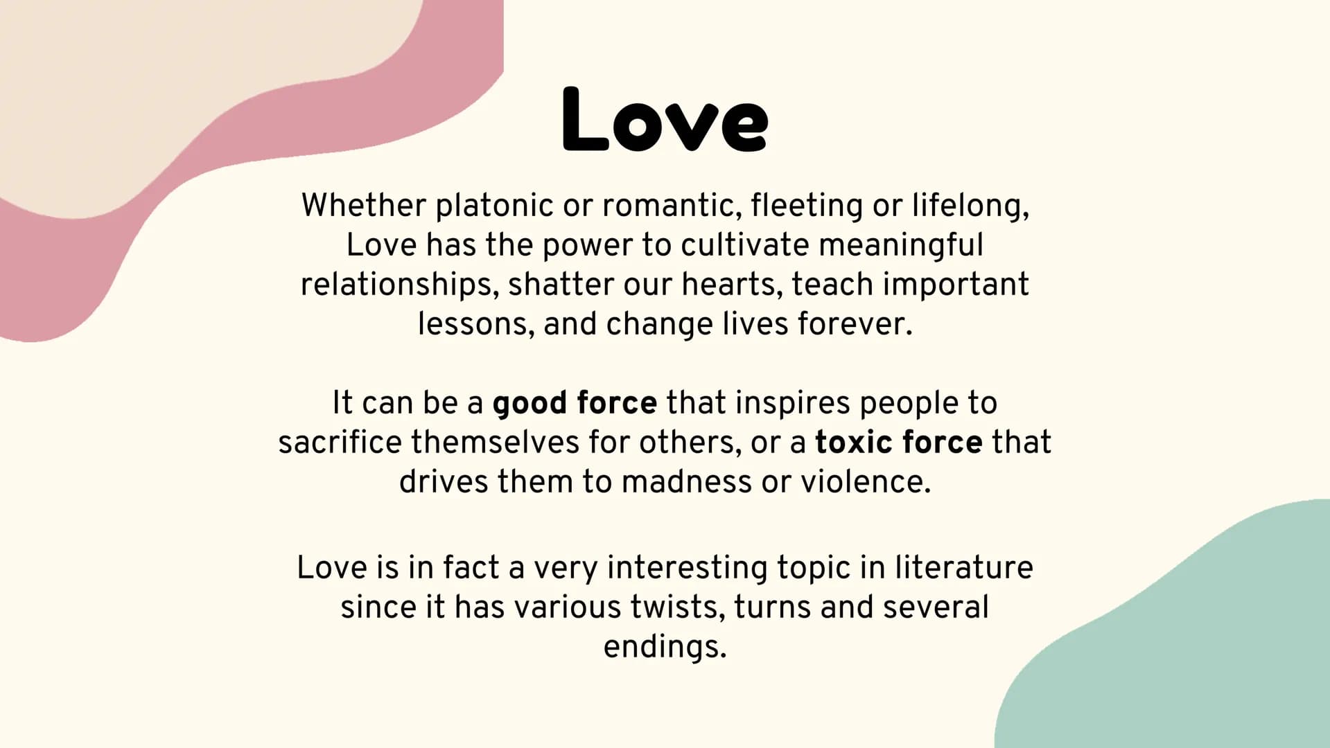 ### Liceo Classico Siotto Pintor
# Love in Literature
Gaia Corona e Gabriele Secci # Love
Whether platonic or romantic, fleeting or lifelo
