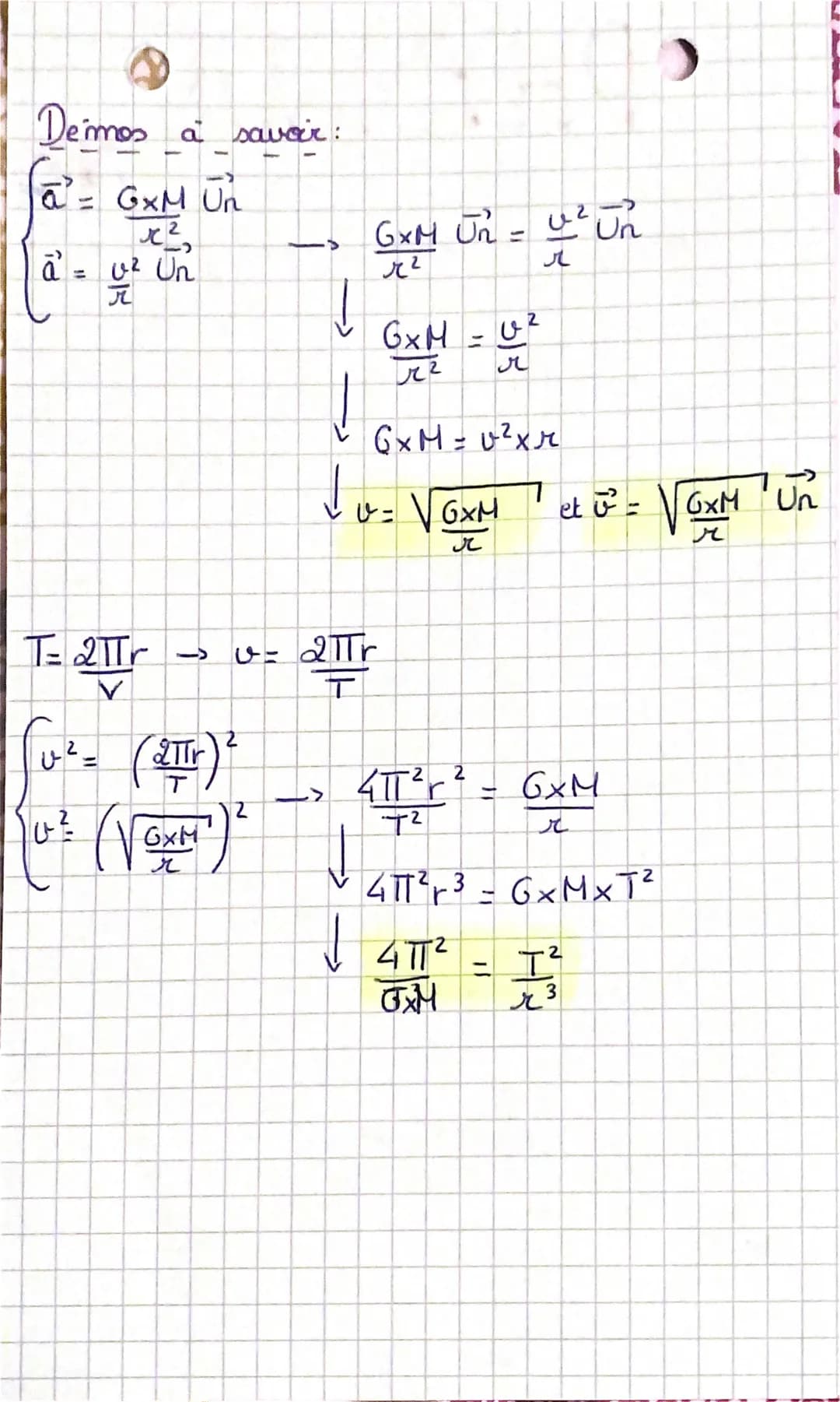 # PHYSIQUE A
spé
Mouvements arcu laires 3
repect de Frenet:
$
\vec{a} = a_n \vec{U_n} + a_t \vec{U_t} = \frac{v^2}{R} \vec{U_n} + \frac{