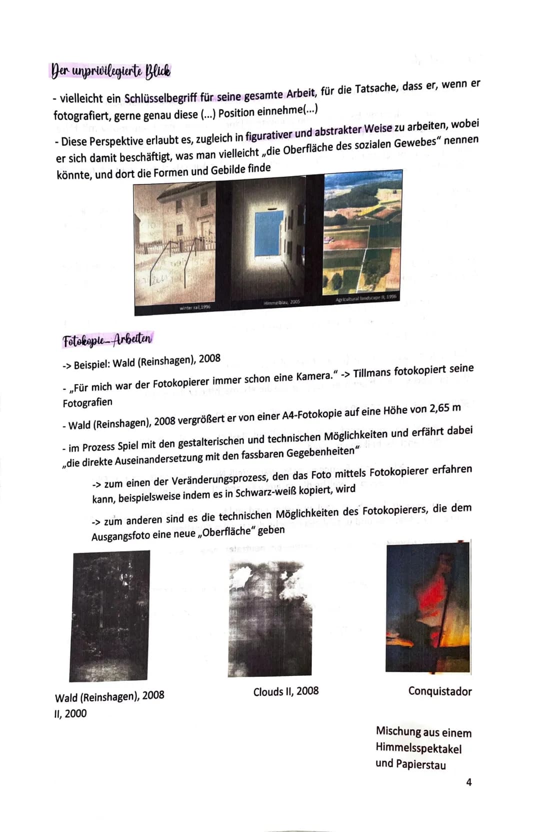 Lebenslauf
Kunst Klausur 4-Wolfgang Tillmans
- 16.08.1968 in Remscheid geboren
- 1988: Erste Einzelausstellung im Cafe Gnosa, Hamburg: „App