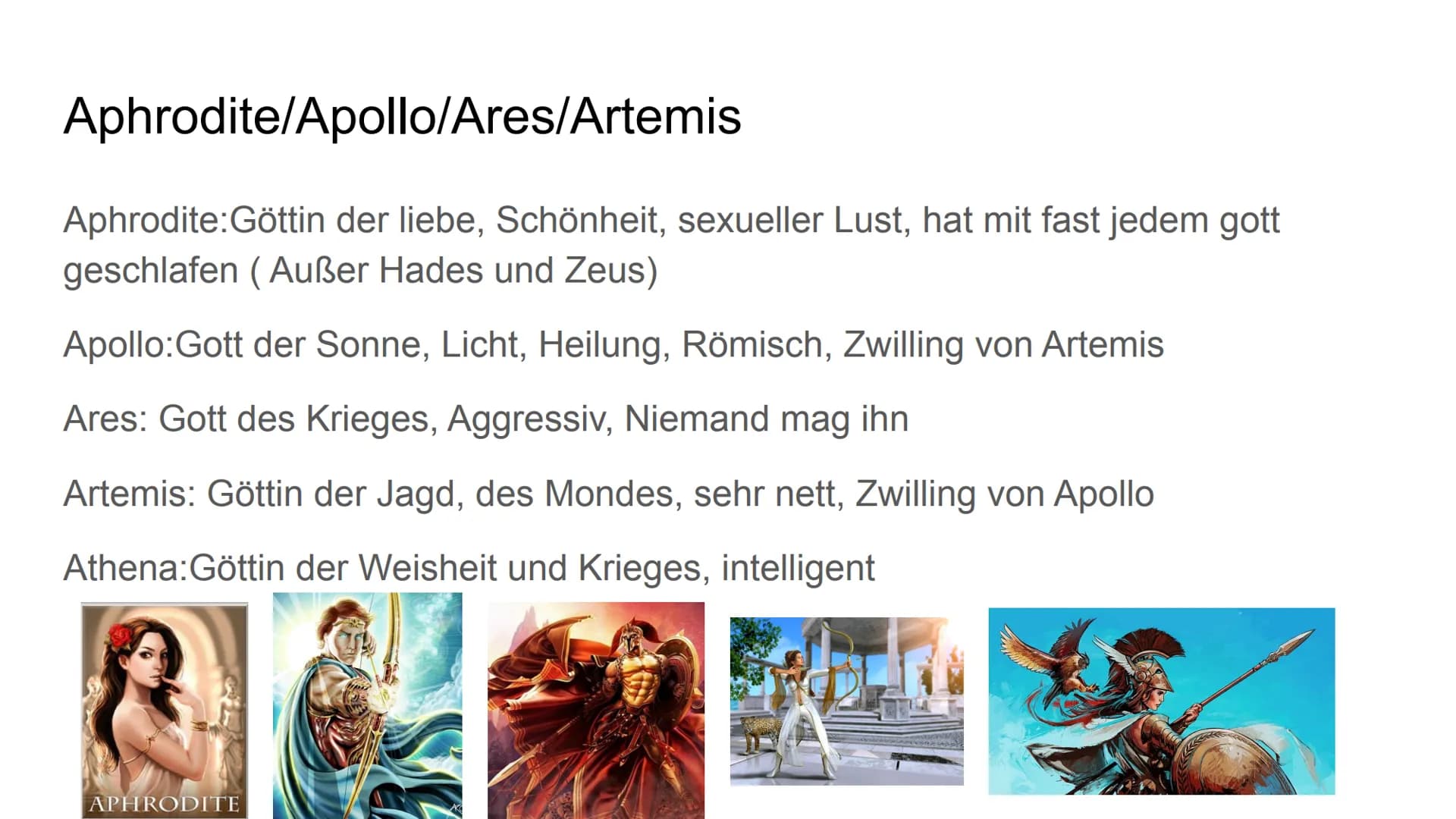 # Griechische Mythologie # Inhalt
Ursprung
Olympische Götter
Helden
Nordische Mythologie
In der Moderne # Ursprung
Gaia Eros Tartaros