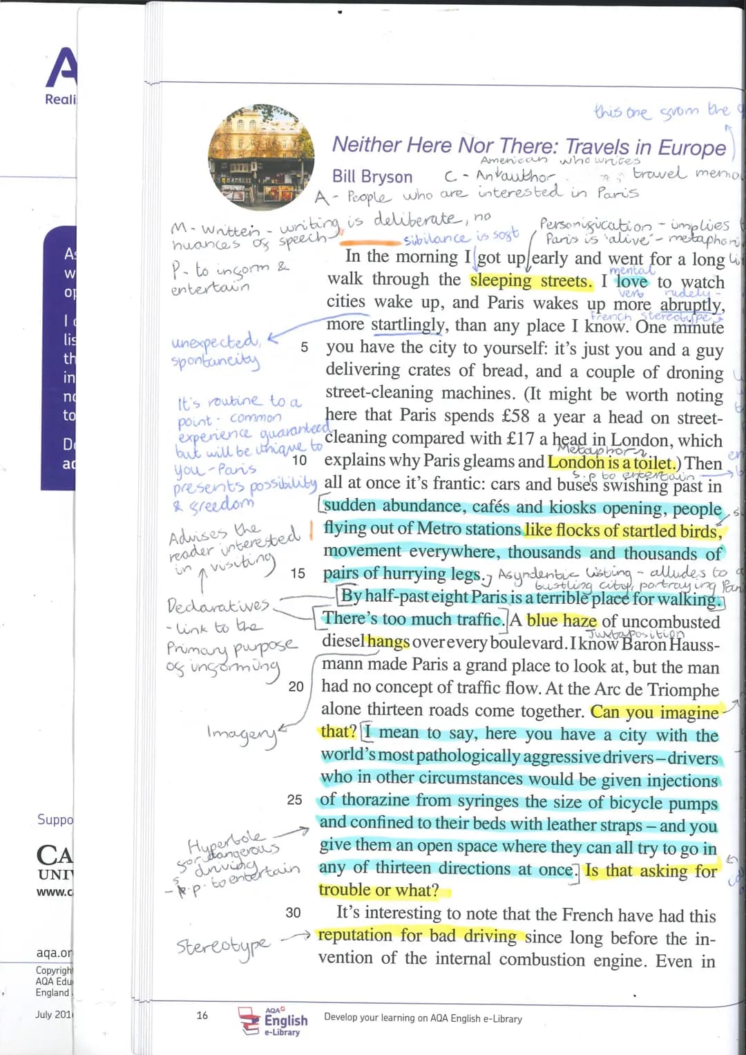 A
Reali
this one srom the
Aw
American who writes
Neither Here Nor There: Travels in Europe
Bill Bryson C- Antauthor travel memo
A-People who
