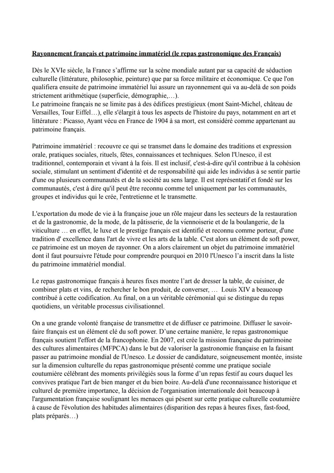 # HGGSP THEME 2: identifier, protéger et
valoriser le patrimoine : enjeux géopolitiques
patrimoine: vient du latin «patrimonium », l'hérita