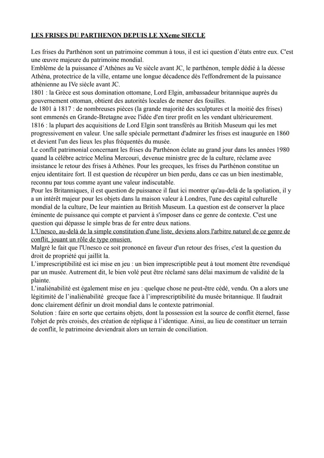 # HGGSP THEME 2: identifier, protéger et
valoriser le patrimoine : enjeux géopolitiques
patrimoine: vient du latin «patrimonium », l'hérita