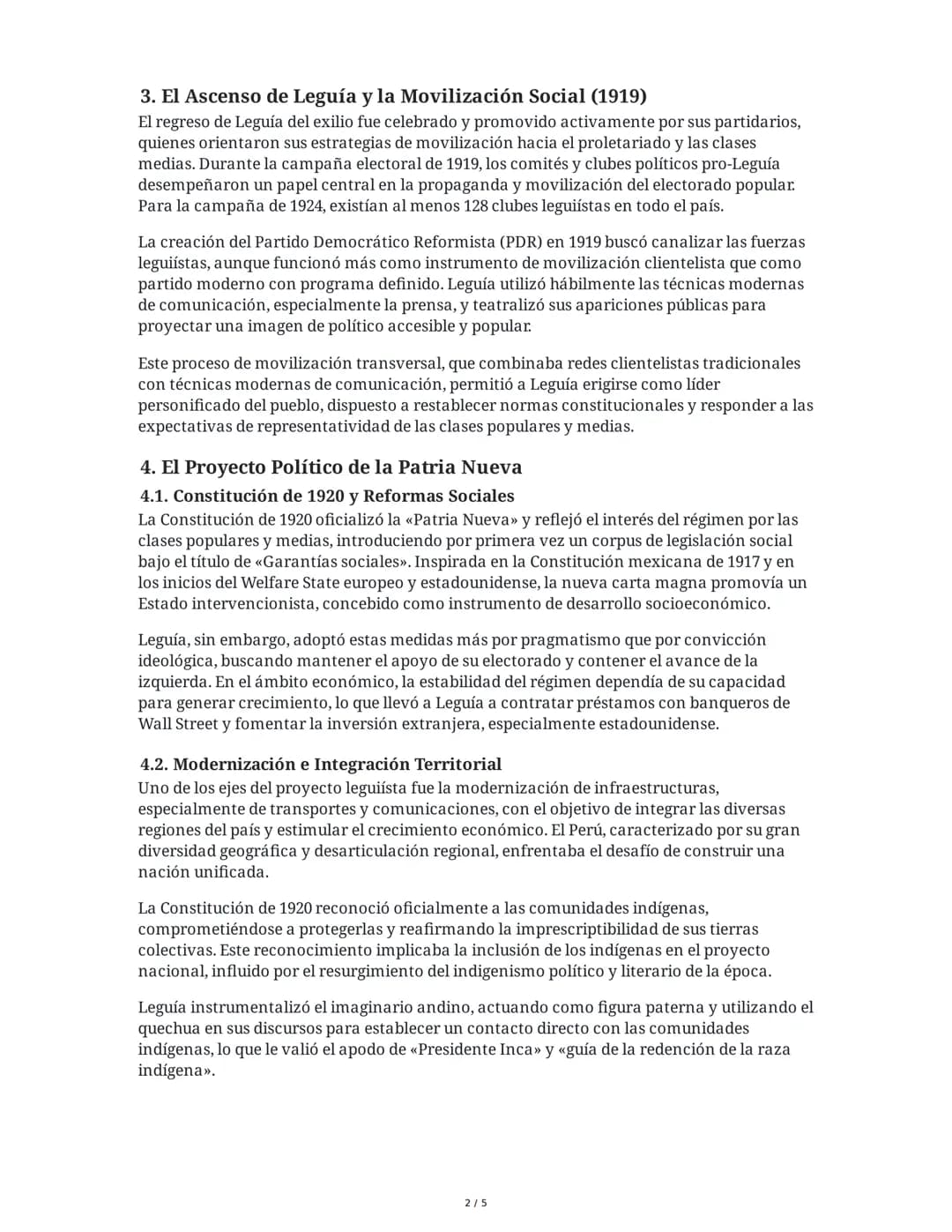 El <<Mito>>> Leguía: Imágenes y Poder en el Perú durante el
<<<Oncenio», 1919-1930
1. Introducción: El Oncenio y la Figura de Leguía
August