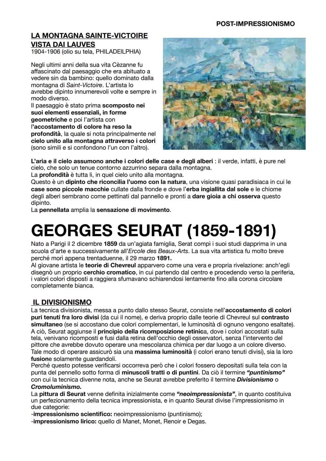 # POST-IMPRESSIONISMO
POST-IMPRESSIONISMO
Con il termine post-impressionismo intendiamo tutte quelle tendenze che si sono sviluppate in
Fr