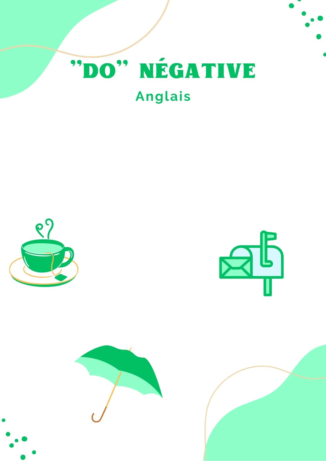 # “DO” NÉGATIVE
Anglais # L'auxiliaire
Un auxiliaire est appelé ainsi car il vient en aide
à un verbe lexical.
Il agit comme un accessoir