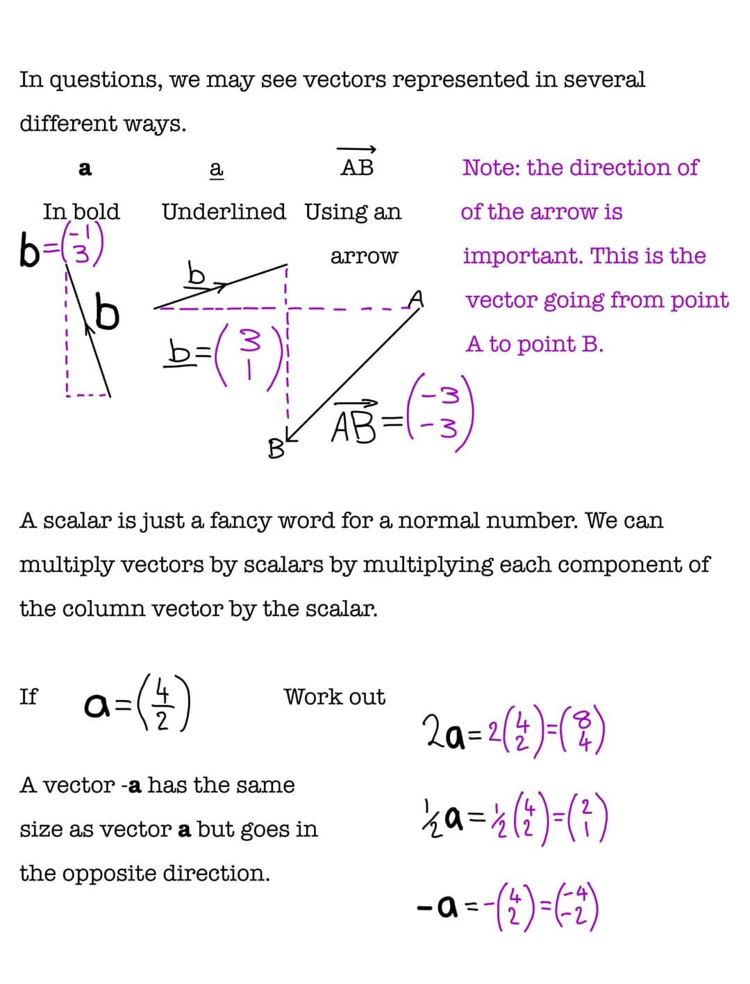 # Vectors
A vector is a quantity that has a magnitude (size) and
direction. Vectors are drawn as arrows.
Magnitude
1-
T
direction
A colu
