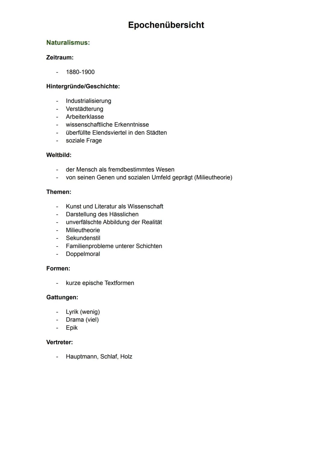 # Epochenübersicht
Barock:
Zeitraum:
- 1600-1720
Hintergründe/Geschichte:
- Entwicklung modernen Wissenschaften
- Aufblühen des Humanismu