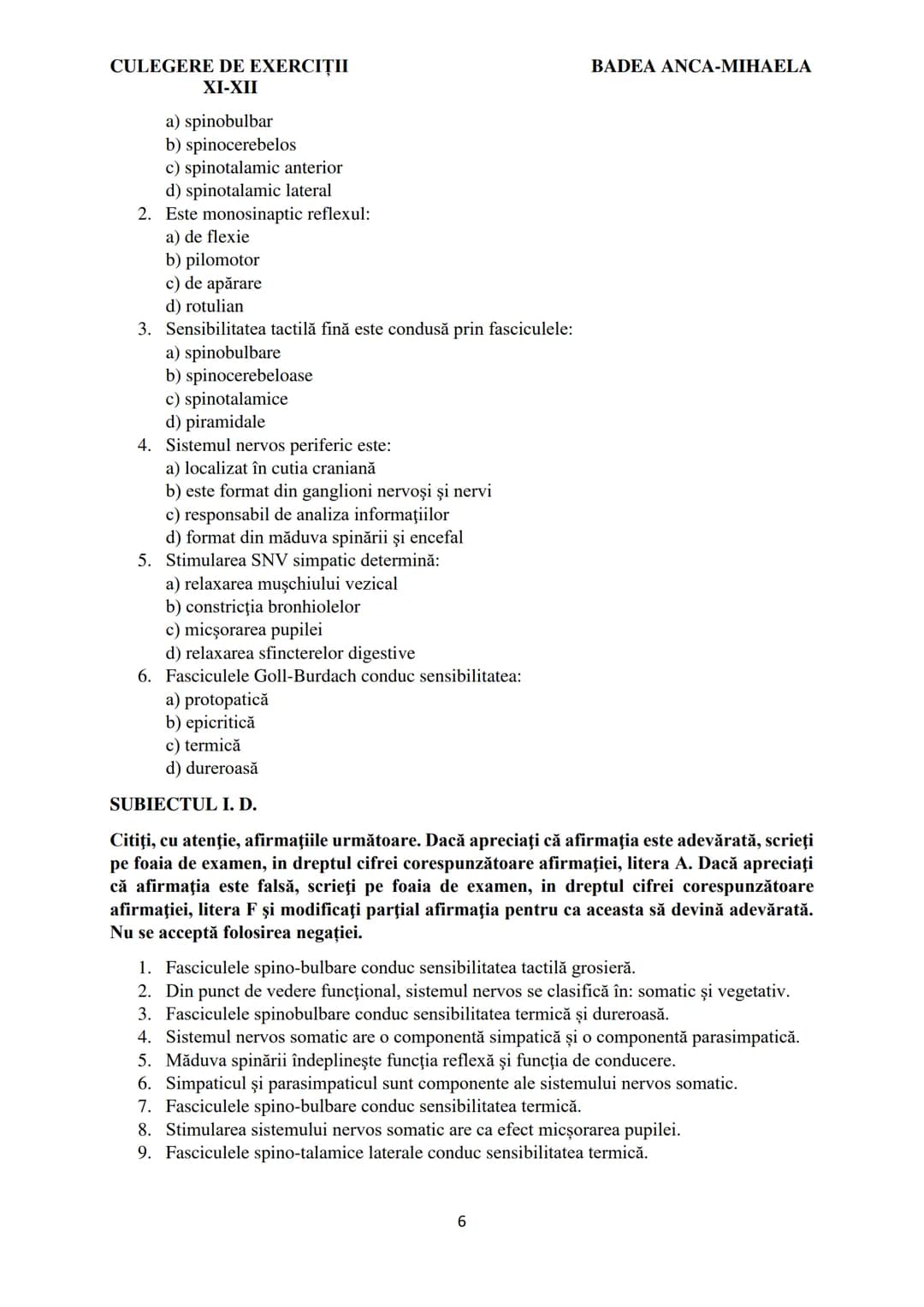 BADEA ANCA-MIHAELA
ISBN 978-973-0-37214-4
BIOLOGIE
CULEGERE DE EXERCIȚII
XI-XII
Reşiţa,
2022 CULEGERE DE EXERCIȚII
XI-XII
BADEA ANCA-MIHA