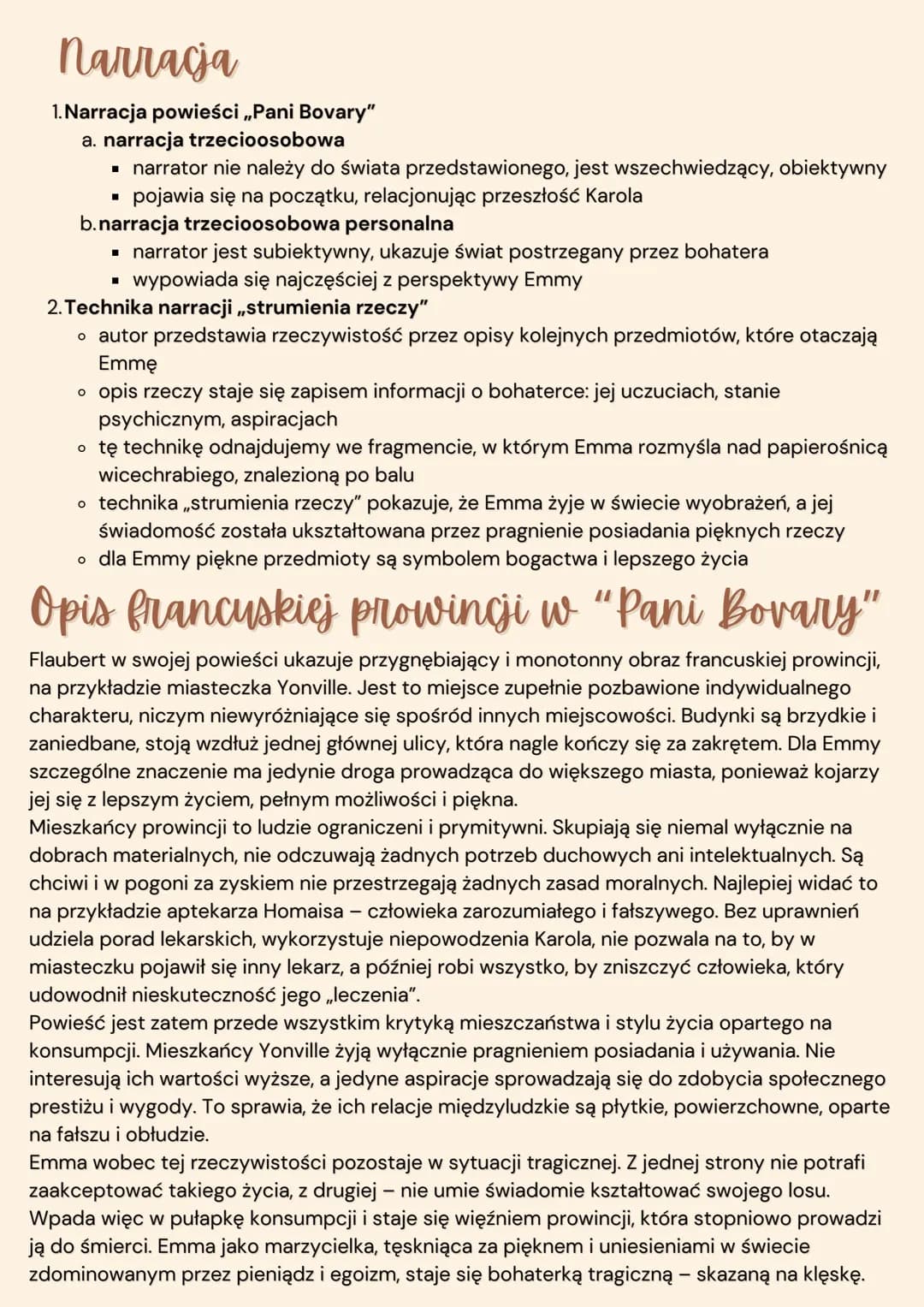 # Pani Bovary
Gustave Flaubert # Psycholiga według gustava Flaubera -
"Pani Bovary"
1. Czas i miejsce akcji
a. XIX wiek; francuska prowinc