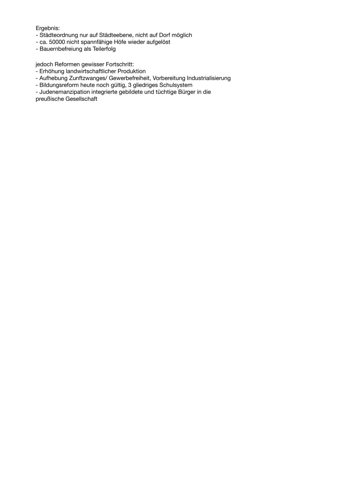 # Die preußischen Reformen
Zeitraum: 1807-1815
„Revolution von Oben", Einstieg in Industrialisierung
- auch Stein-Hardenbergsche Reformen
-