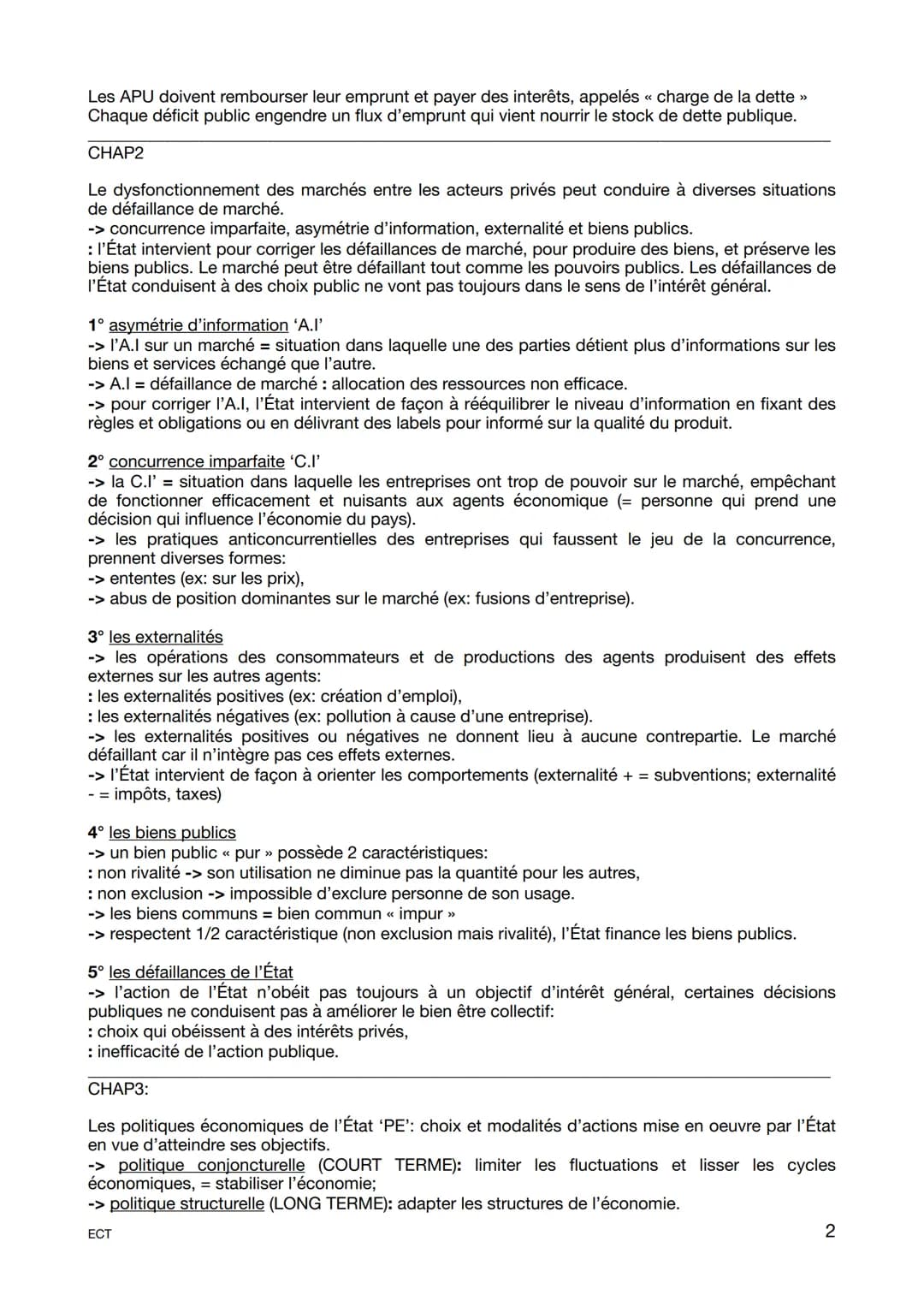 Fiche révision générale
Programme Tle
ÉCONOMIE
CHAP1
-> État gendarme= interventions minimales;
L'État gendarme désigne le rôle minimal d