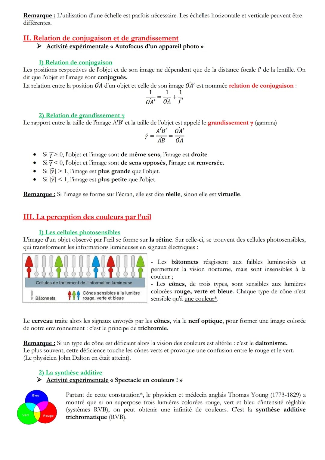 # Physique Chimie - Images et Couleurs
## I. Les lentilles convergentes
1) Définition et schématisation
- Une lentille est un milieu tran
