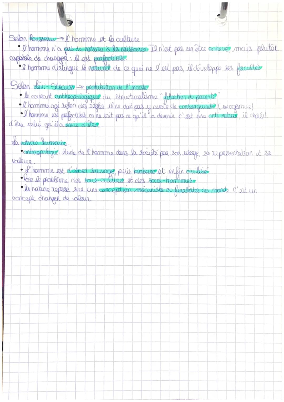 # NATURE
→"le barbare, c'est d'abord l'homme qui croit à la barbare" Levi-Strauss
La nature designe lo monde physique et biologique Elle c