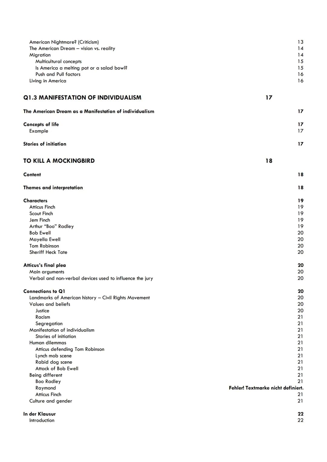 Englisch Q1
Inhalt
Q1.1 THE USA - THE FORMATION OF A NATION
Development and principles of American democracy and the Constitution
Check a