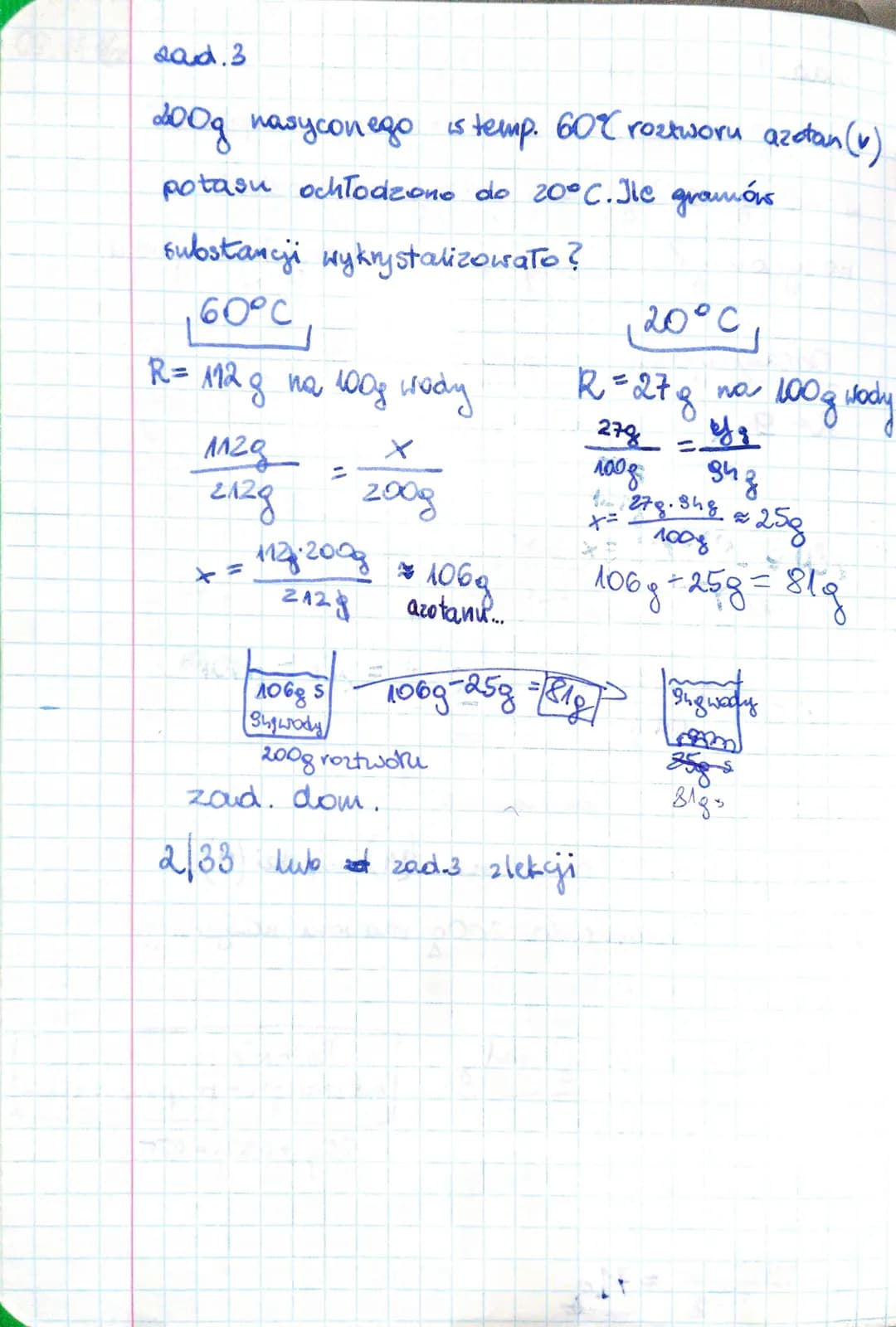 <p>Dzisiejsza lekcja dotyczy rozpuszczalności substancji. Zadania związane z rozpuszczalnością są kluczową częścią nauki chemii. Jednym z p
