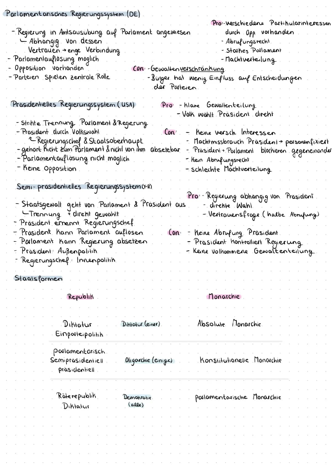 # Demokratie
Herrschaftsform. in der das Volk die Herrschaftsgewalt ausübt/mitentscheidet
Gewaltenteilung
Merkmale. Gewaltenteilung, frei