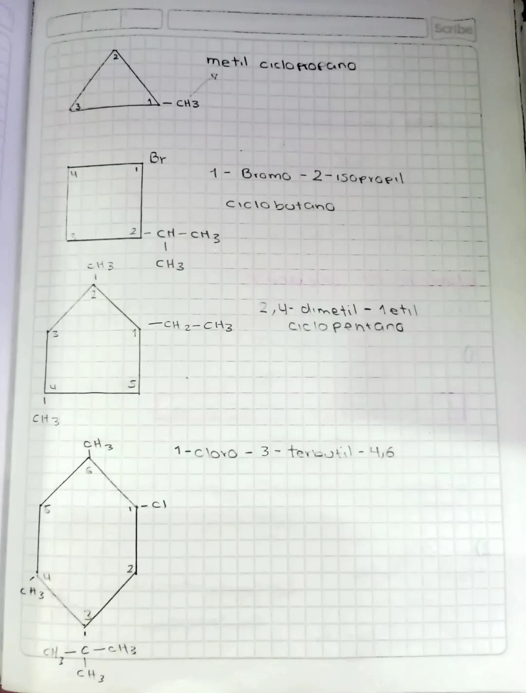 NOMENCLATURA DE ALCANOS
Son hidrocarburos de cadena abierta lineal o
ramificada
Son cadenas carbonadas que presentan enlaces
simples entre