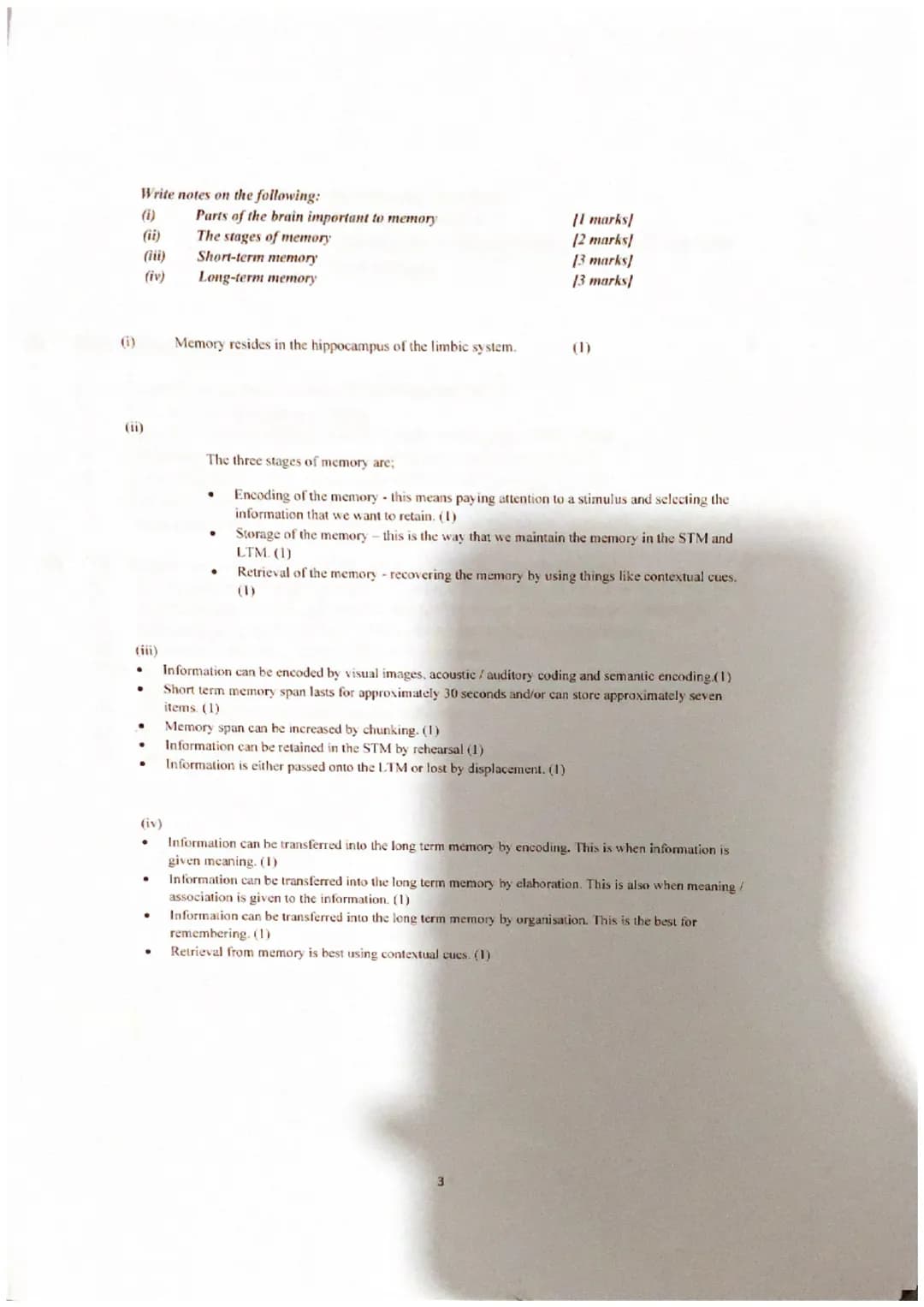 Essay Booklet - Unit 3
Neurobiology & Immunology
CfE Higher Human Biology
1 Give an account of the nervous system under the following