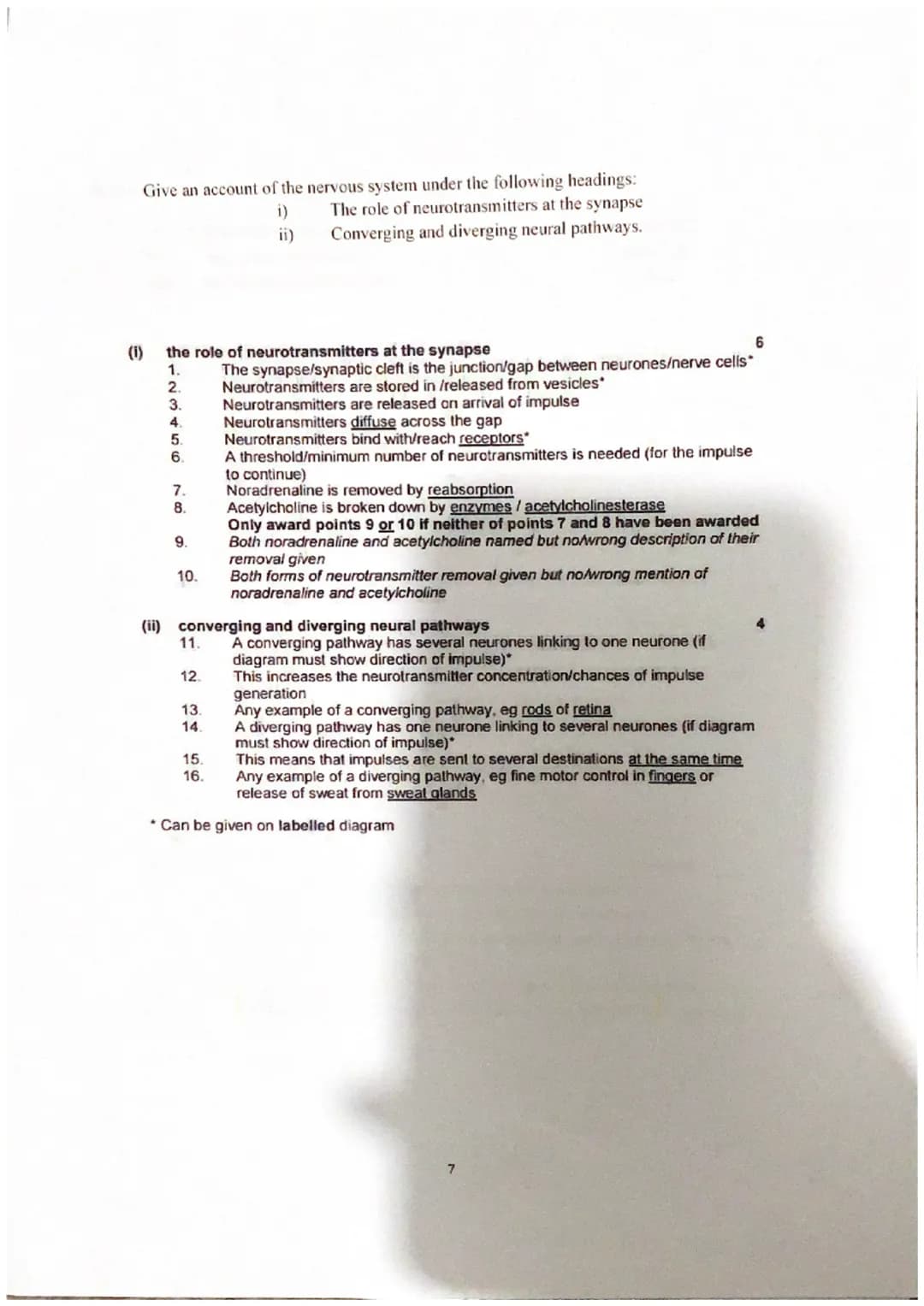 Essay Booklet - Unit 3
Neurobiology & Immunology
CfE Higher Human Biology
1 Give an account of the nervous system under the following
