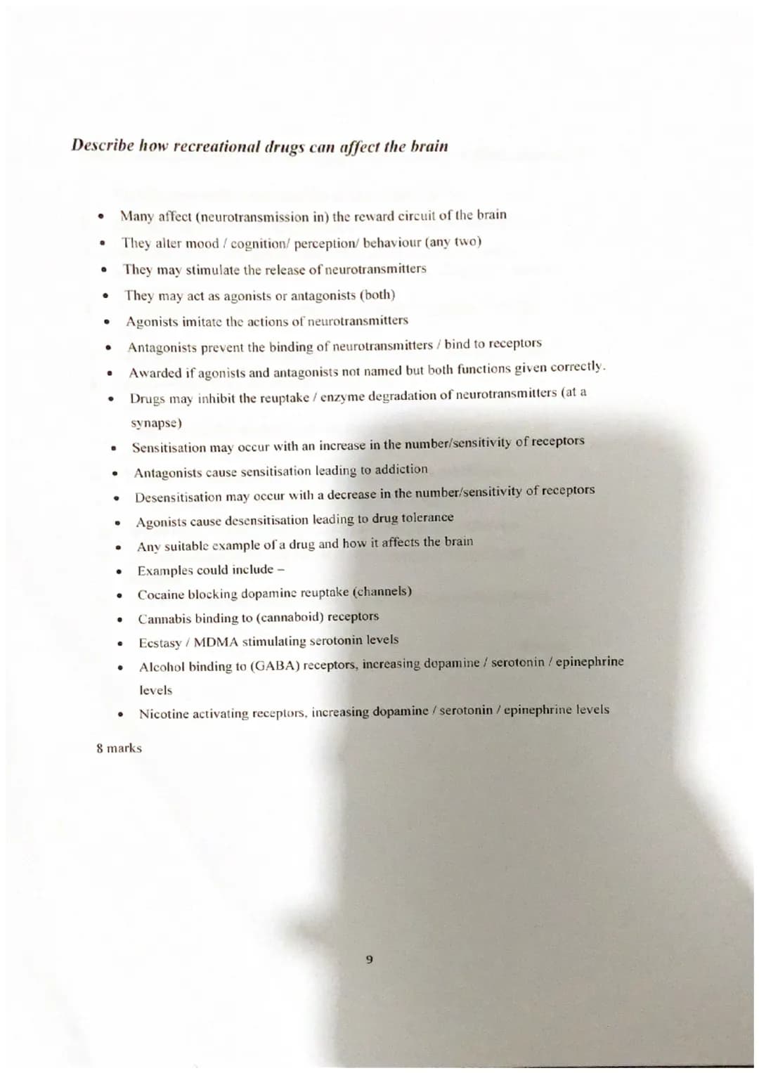 Essay Booklet - Unit 3
Neurobiology & Immunology
CfE Higher Human Biology
1 Give an account of the nervous system under the following