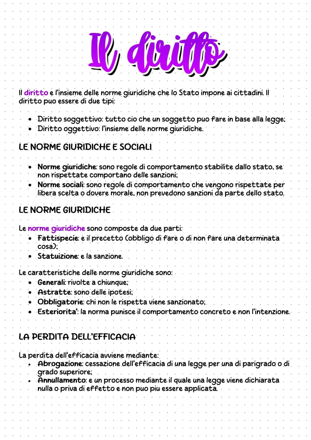 # Il diritto
Il diritto e l'insieme delle norme giuridiche che lo Stato impone ai cittadini. II
diritto puo essere di due tipi:
* Diritt