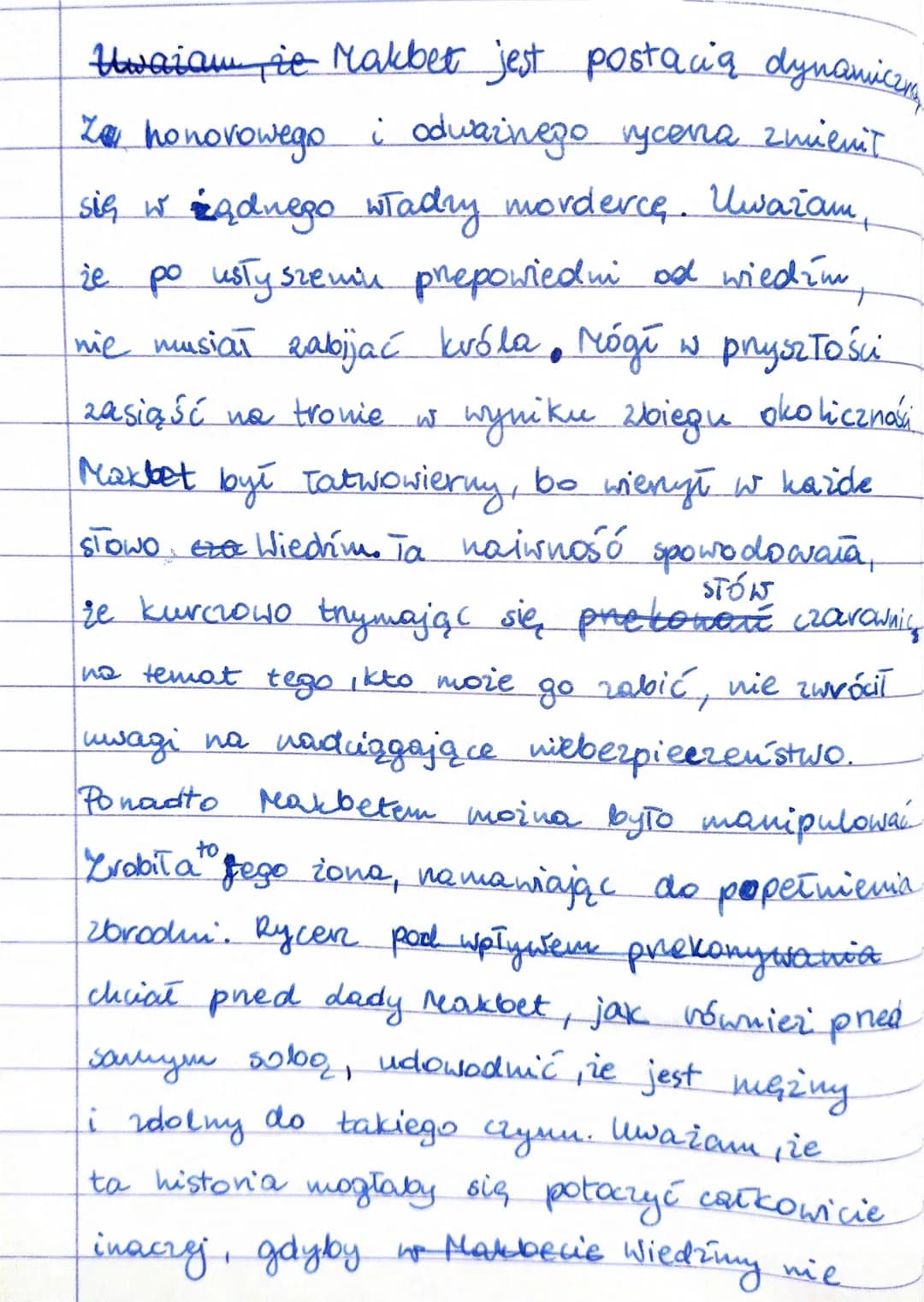 Lekija
Temat: Rola sił fantastycznych w histo
vii Makbeta.
Do spotkaniu Makbeta i Banka z Wiedźmani
ich
w ycenach wzbudzona została ciekaw