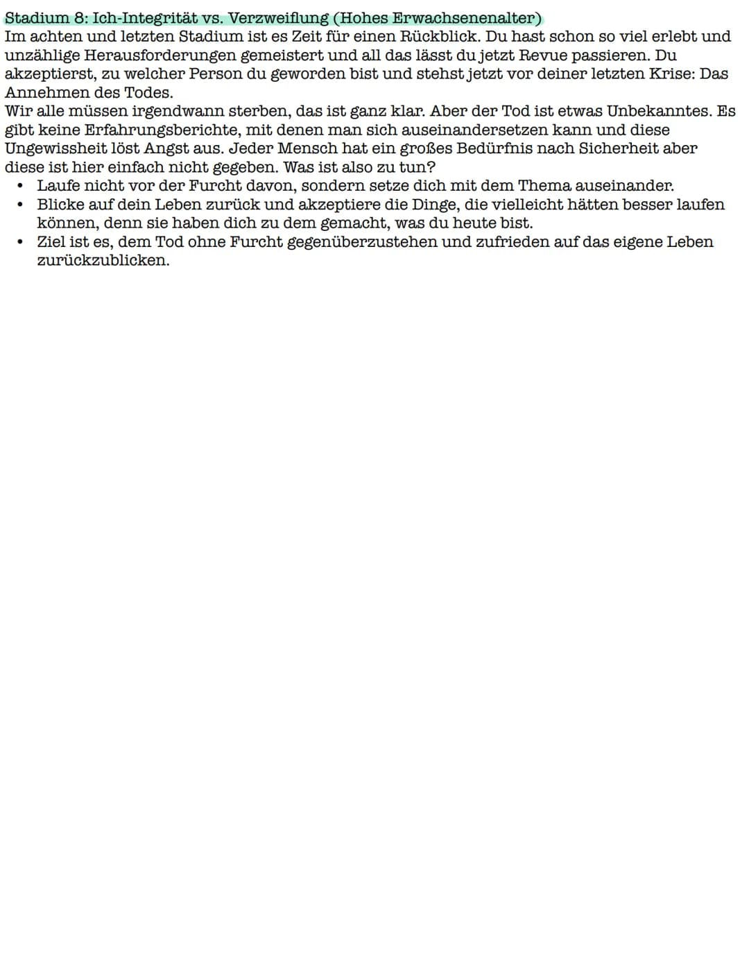 # Das eriksen stufen modell der psychosozialen entwicklung
Wir alle machen im Laufe unseres Lebens verschiedene Phasen durch. Wir lernen da