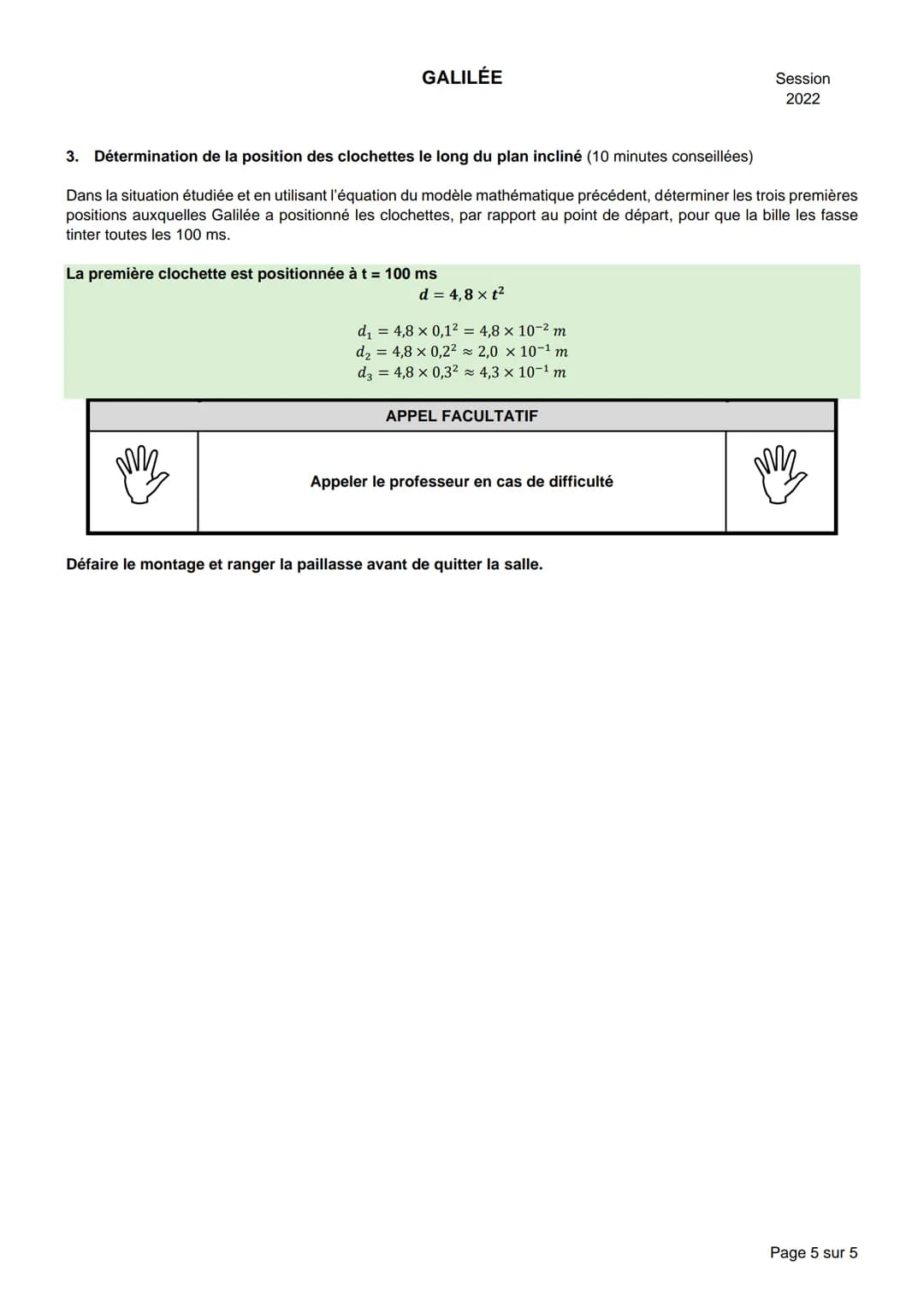 # GALILÉE
Session
2022
# BACCALAURÉAT GÉNÉRAL
Épreuve pratique de l'enseignement de spécialité physique-chimie
Évaluation des Compétences