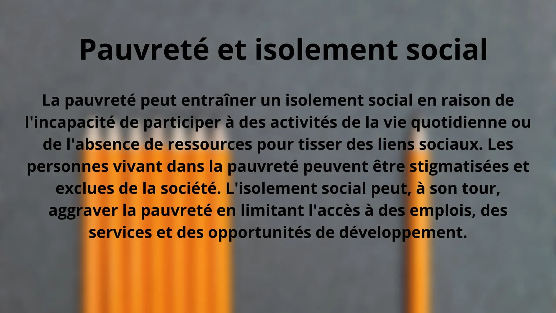 # Pauvreté, isolement et entrave à l'exercice des libertés # Introduction
La pauvreté, l'isolement social et les atteintes aux libertés son
