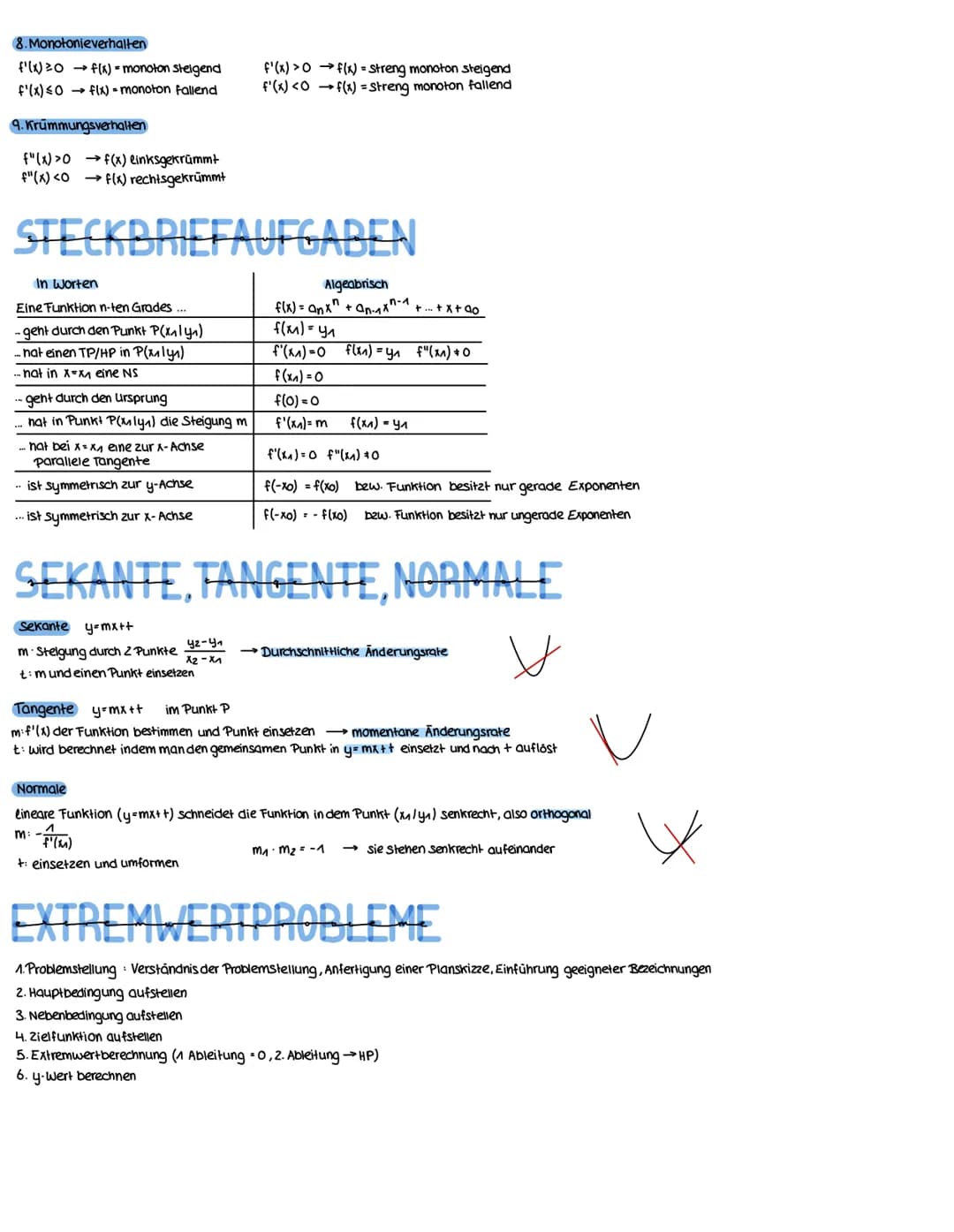 # FUNKTIONSTYPEN
Polynomfunktion
Der Funktionsterm ist ein Polynom, einzelne Teile des Terms werden addiert oder subtraniert. Eine Polynom