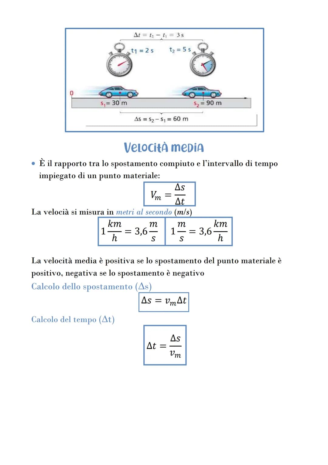 # La velocita
Traiettoria
È la linea che unisce le posizioni successive occupate da un punto
materiale in movimento
Sistema Di riferiment