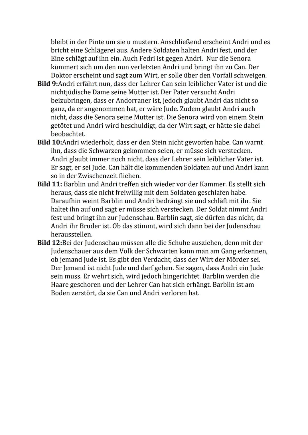 Andorra
Bild 1: Barblin, die Tochter des Lehrers, weißelt das Haus. Dies ist üblich
für Sankt-Georgs-Tag. Ein andorranischer Soldat taucht