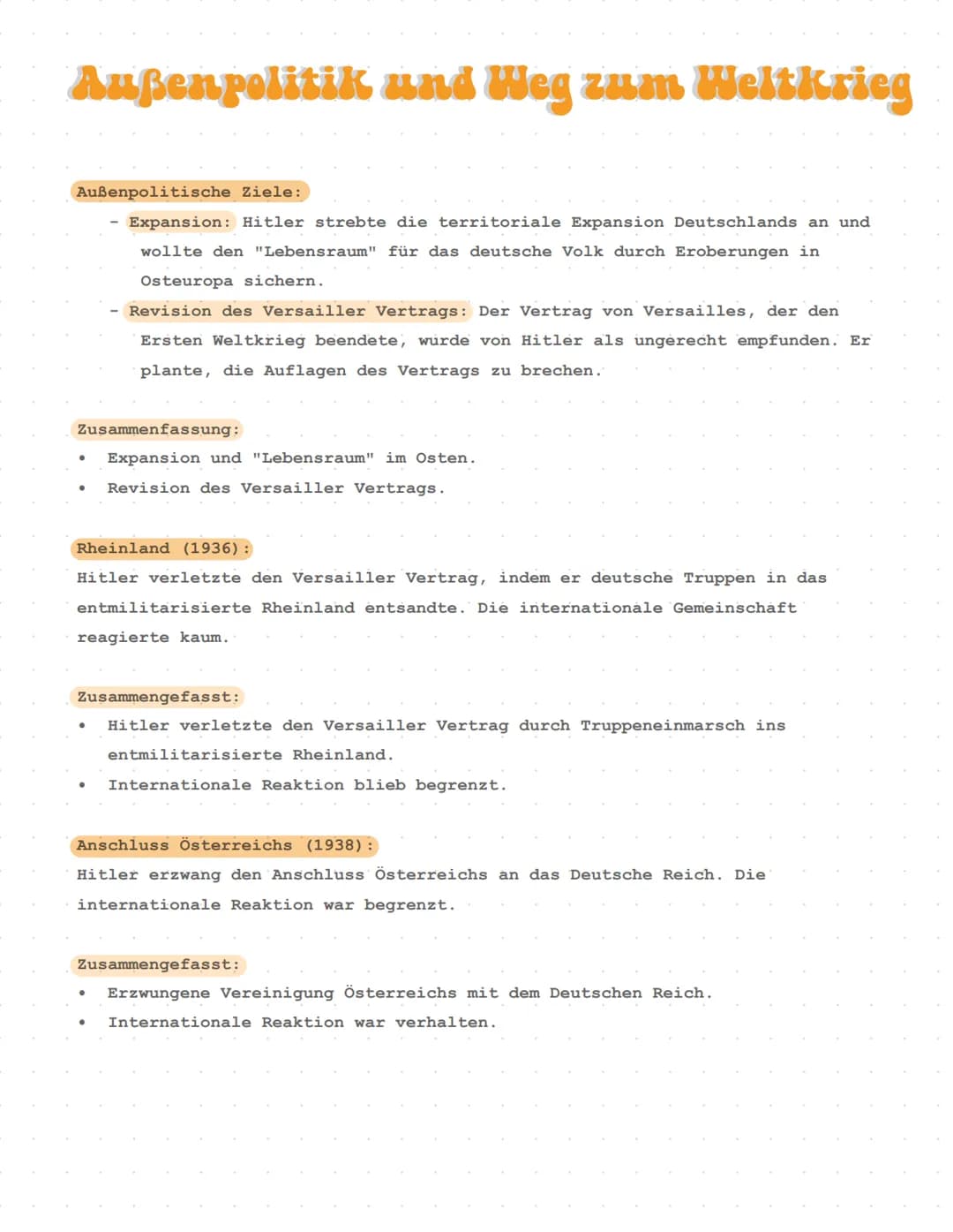 # Geschichte
Themen:
1. Ideologische Grundlagen des Nationalsozialismus (Führerprinzip,
Lebensraum im Osten, Rassismus, Antisemitismus, Vo