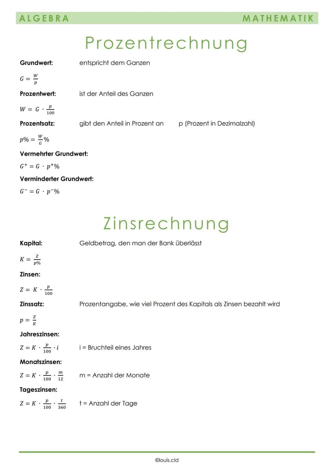 # ALGEBRA
# Rechengesetze
MATHEMATIK
## Punkt vor Strich
Damit ist gemeint, dass wenn in einer Rechnung ein Punkt (oder:) und ein Strich