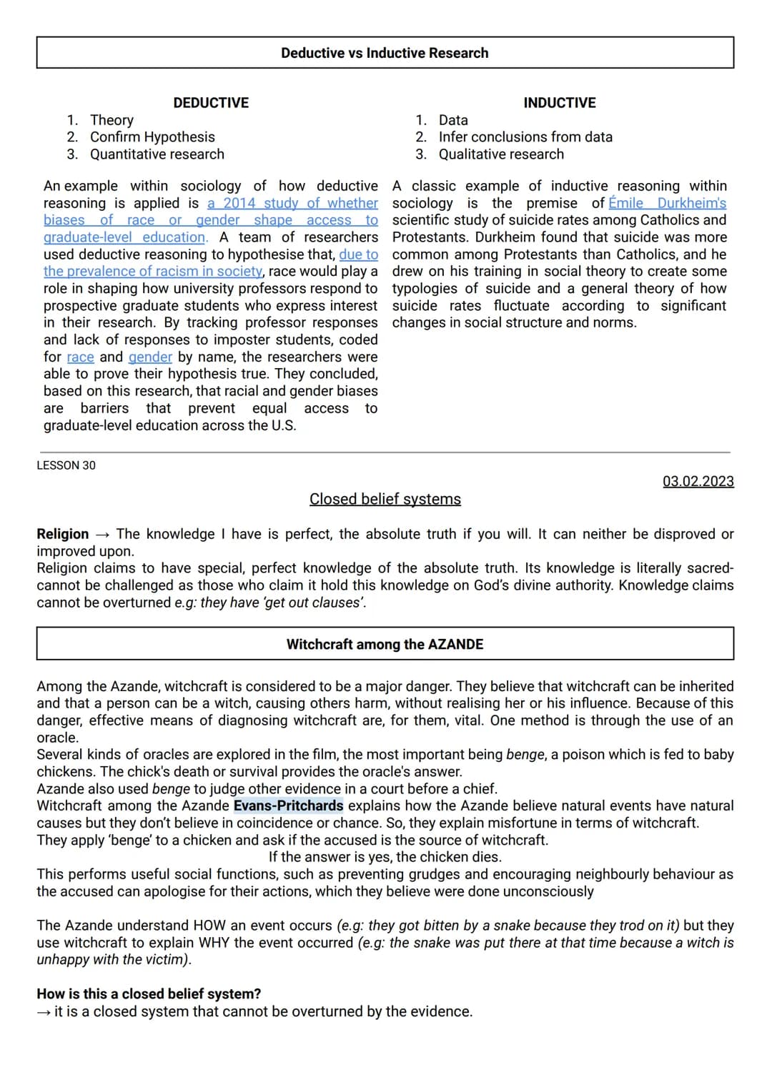 LESSON 28
30.01.2023
Science and Ideology
Ideology: a set of ideas and beliefs about how the world is.
Used this way we can describe certa