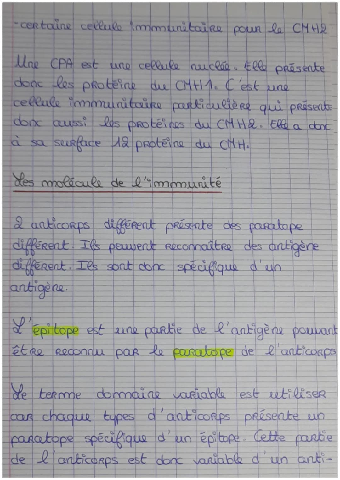 # Chapitre 2: Acteur de l'immunitě
Le soi et le non soi
non soi = micro-organisme, bactérie, virus,
champignon, molécule produite par d'au