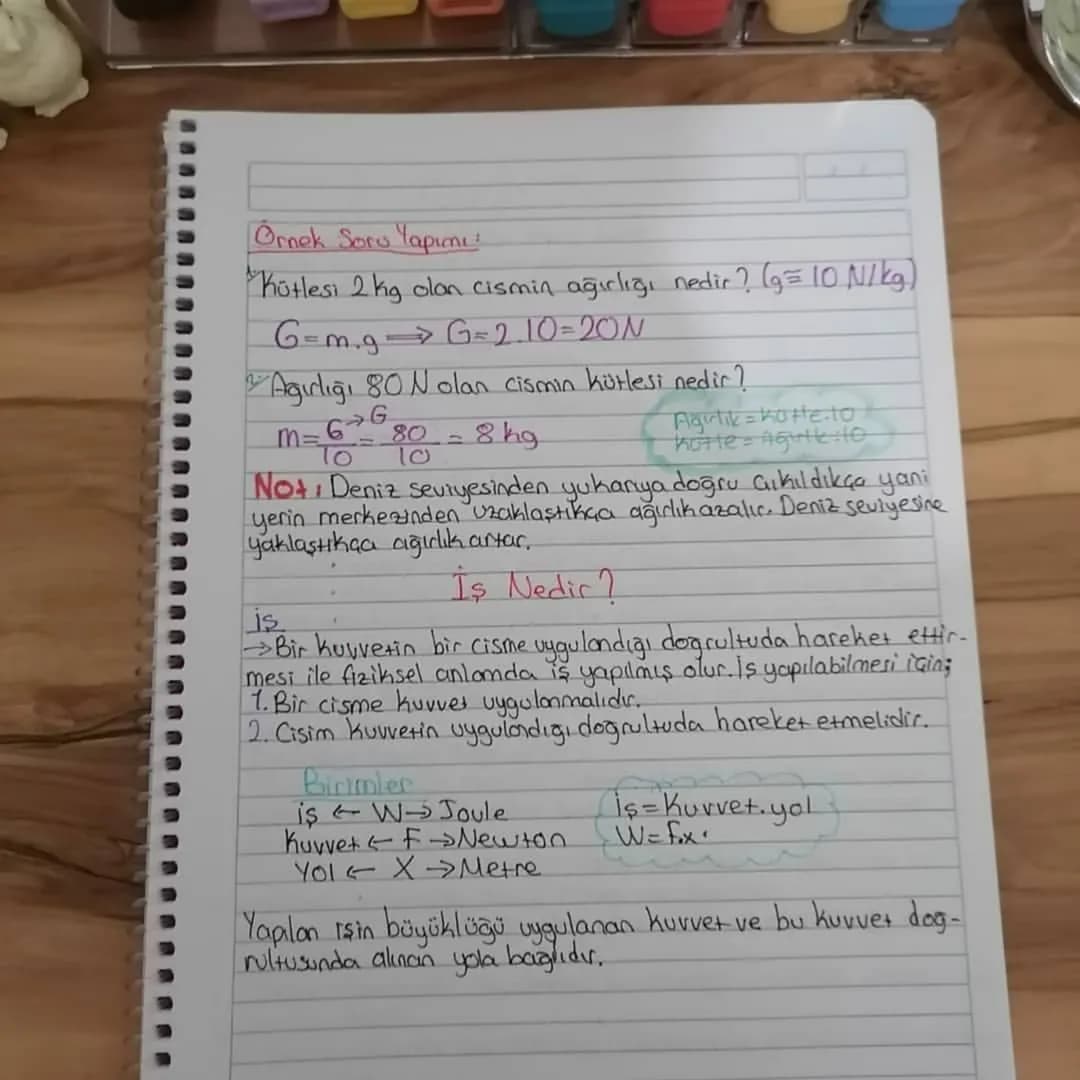 ~Fen Bilimleri~
~3.Unite~
# Kütle ve Ağırlık
Yerçekimi Kuvveti: Dünya 'nın etrafındaki hava tabakası da
dahil olmak üzere, üzerindeki bütü