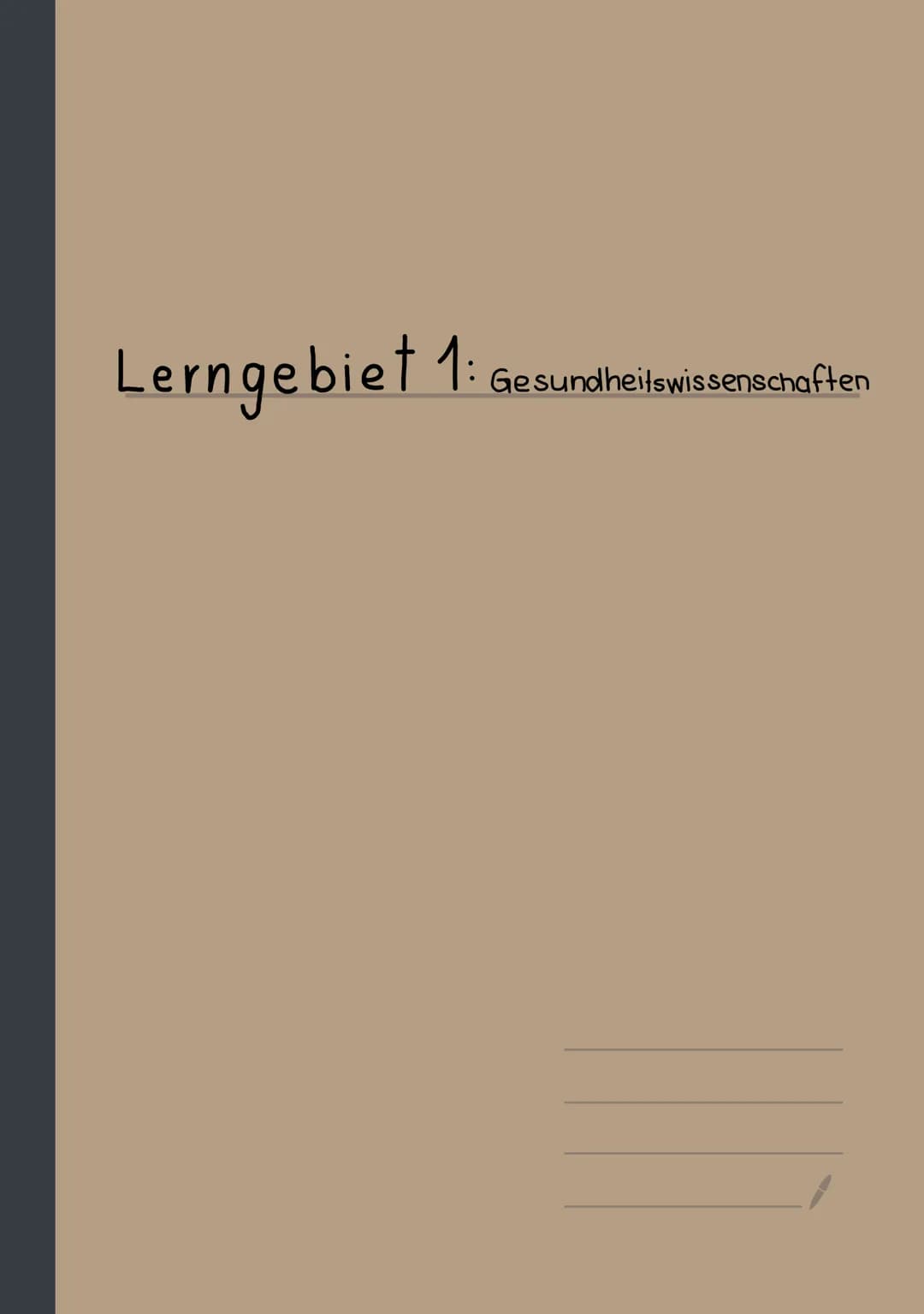 Lerngbiet 1: Gesundheitswissenschaften # LERNGEBIET 1. Gesundheitswissenschaften
## 1.1 Grundlagen
► Gesundheitswissenschaft/Public Health