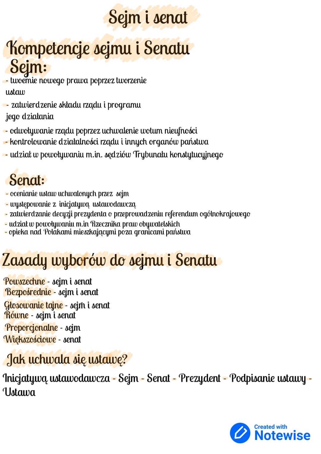 <h2>Wymień kompetencje Sejmu</h2>
<p>Wśród kompetencji Sejmu wymienia się:</p>
<ul>
<li>Tworzenie nowych praw poprzez tworzenie ustaw</li>
<