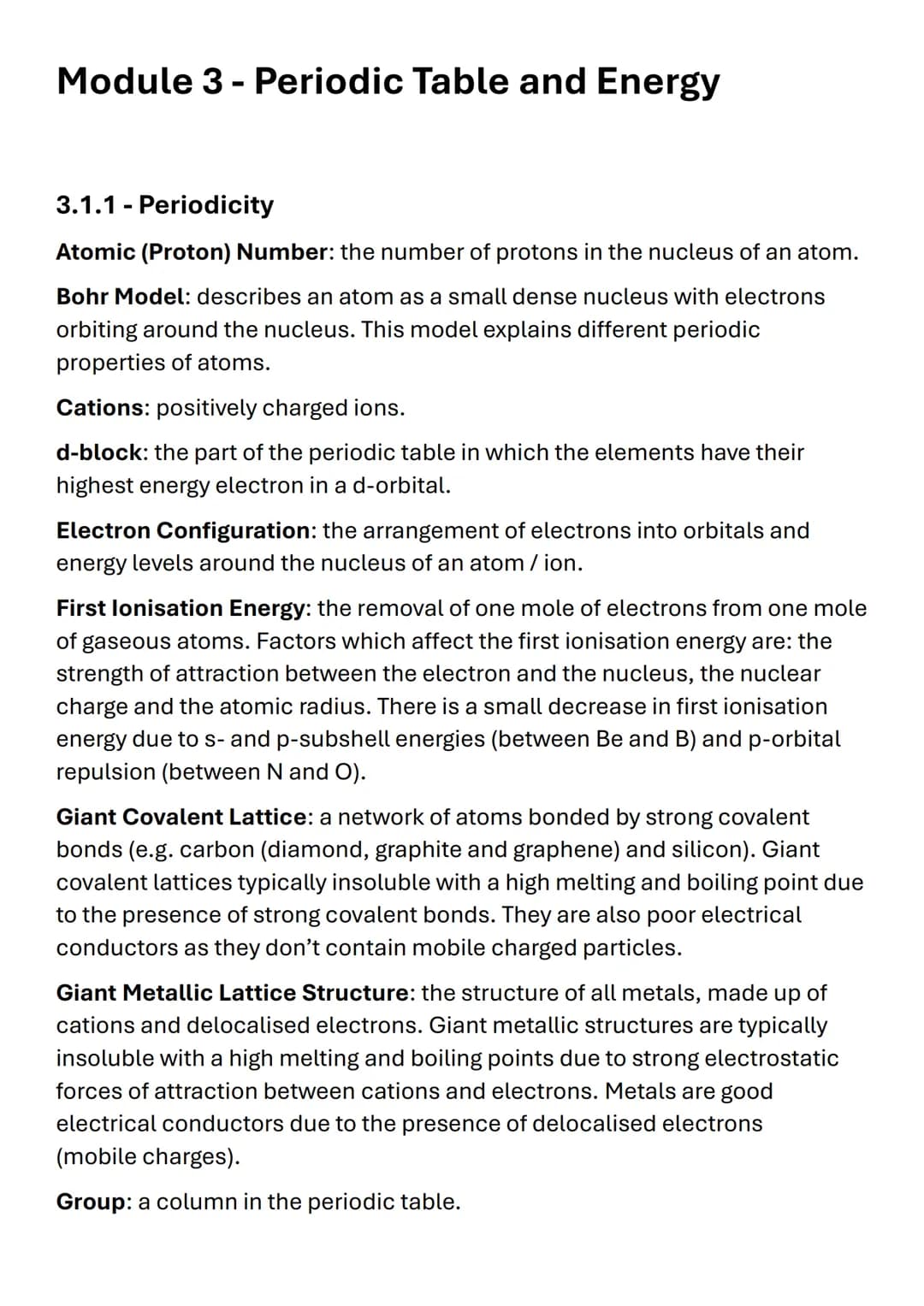 OCR A A-LEVEL
CHEMISTRY
KEYWORDS
TOPICS 1-6 # Module 2 - Foundations in Chemistry
2.1.1 - Atomic Structure and Isotopes and 2.1.2 - Compou