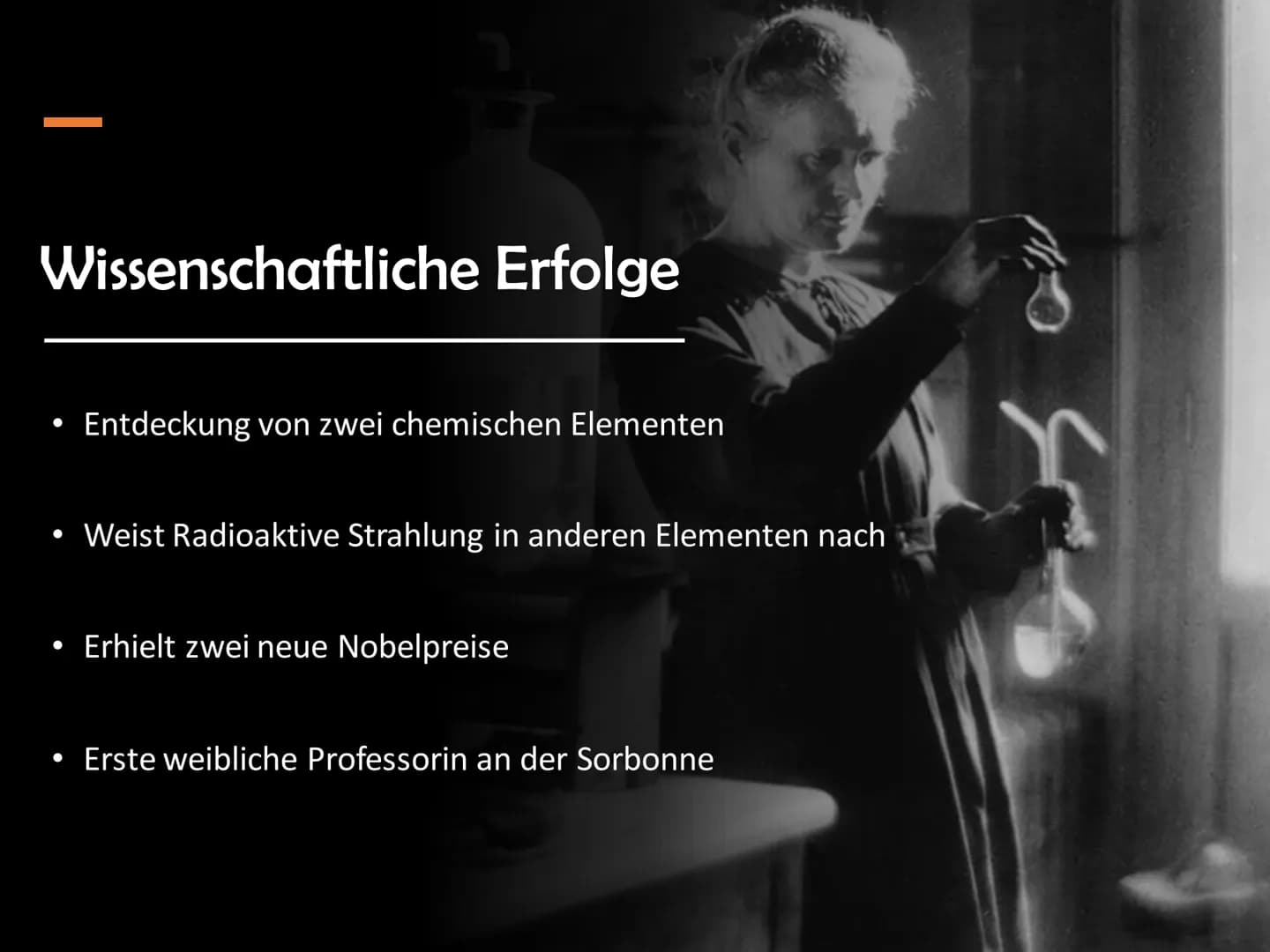 # Marie Curie
Wala Qahtan Handout
Name: Marie Sklodowska Curie
Lebensdaten: 7. November 1867 in Warschau geboren
starb am 4. Juli 1935