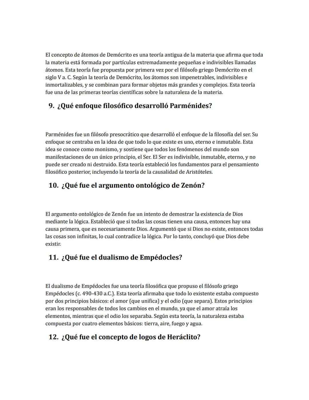 # Ejercicio Presocráticos
0. ¿Quién fue el primer filósofo presocrático conocido?
El primer filósofo presocrático conocido fue Tales de Mi