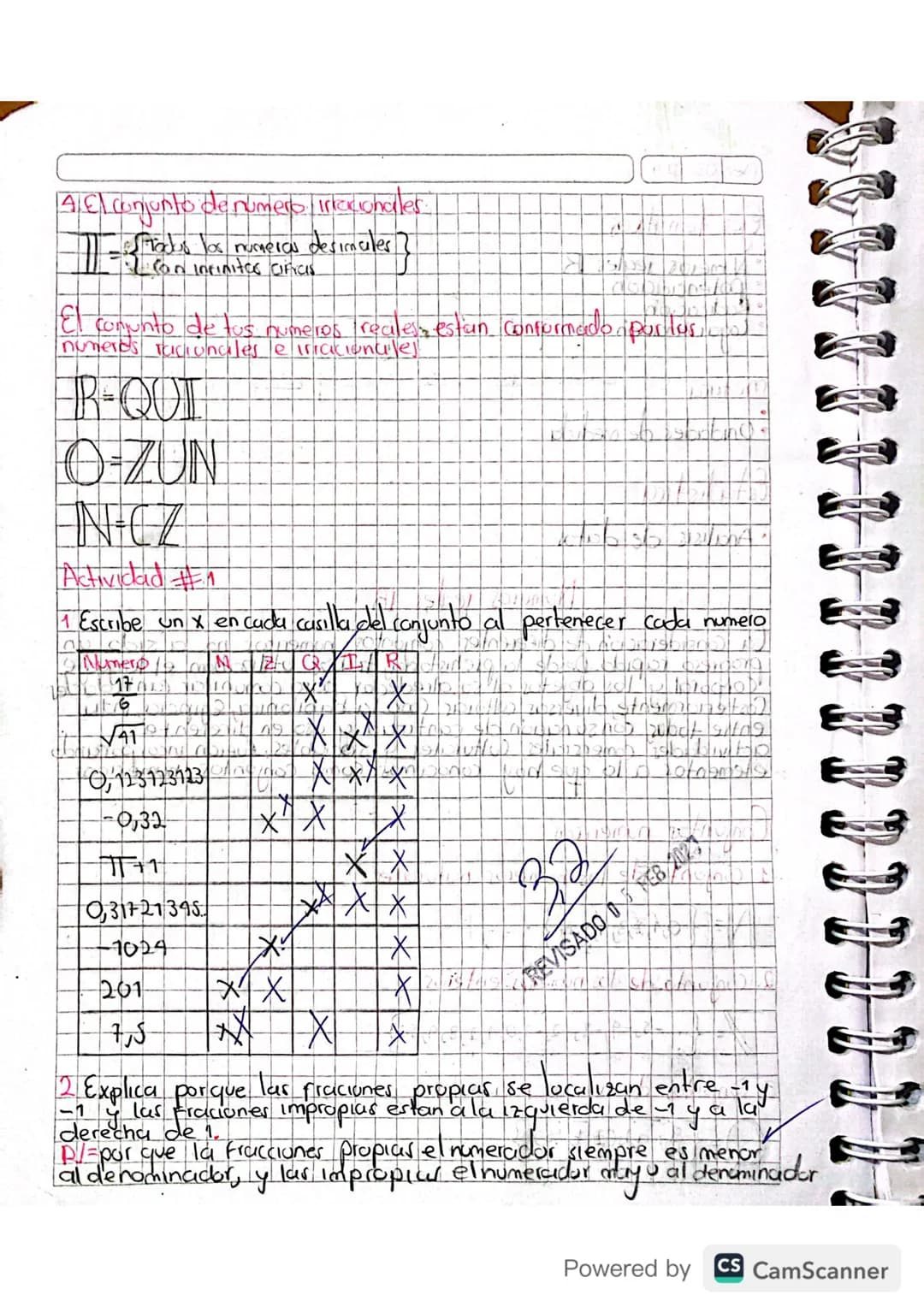 - Analisis de dator
Numeros reales R.
La consideración de diferentes conjuntos numericas no a'sı sido un
progreso rapido. Desde la prehist