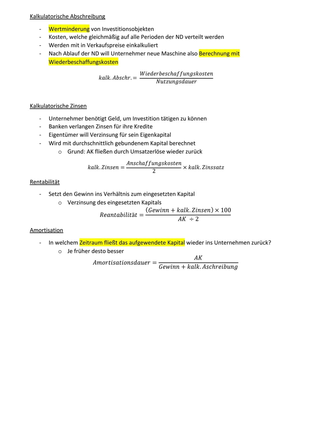 # Statische Investitionsrechnungen
- Durchschnittliche Kosten und Erlöse der Investitionsobjekte eines Jahres
- Durchschnittswerte und Durc