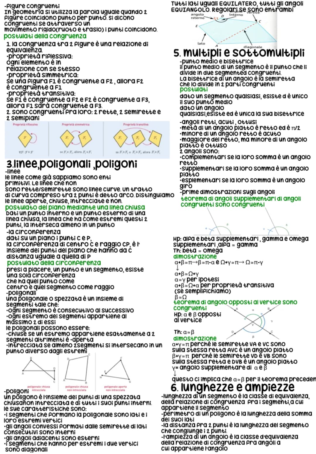 # Gli enti fondamentali geometrici
1. geometria euclidea
•definizioni e teoremi
In geometria per spiegare che cos'è un
suo ente, oggetto