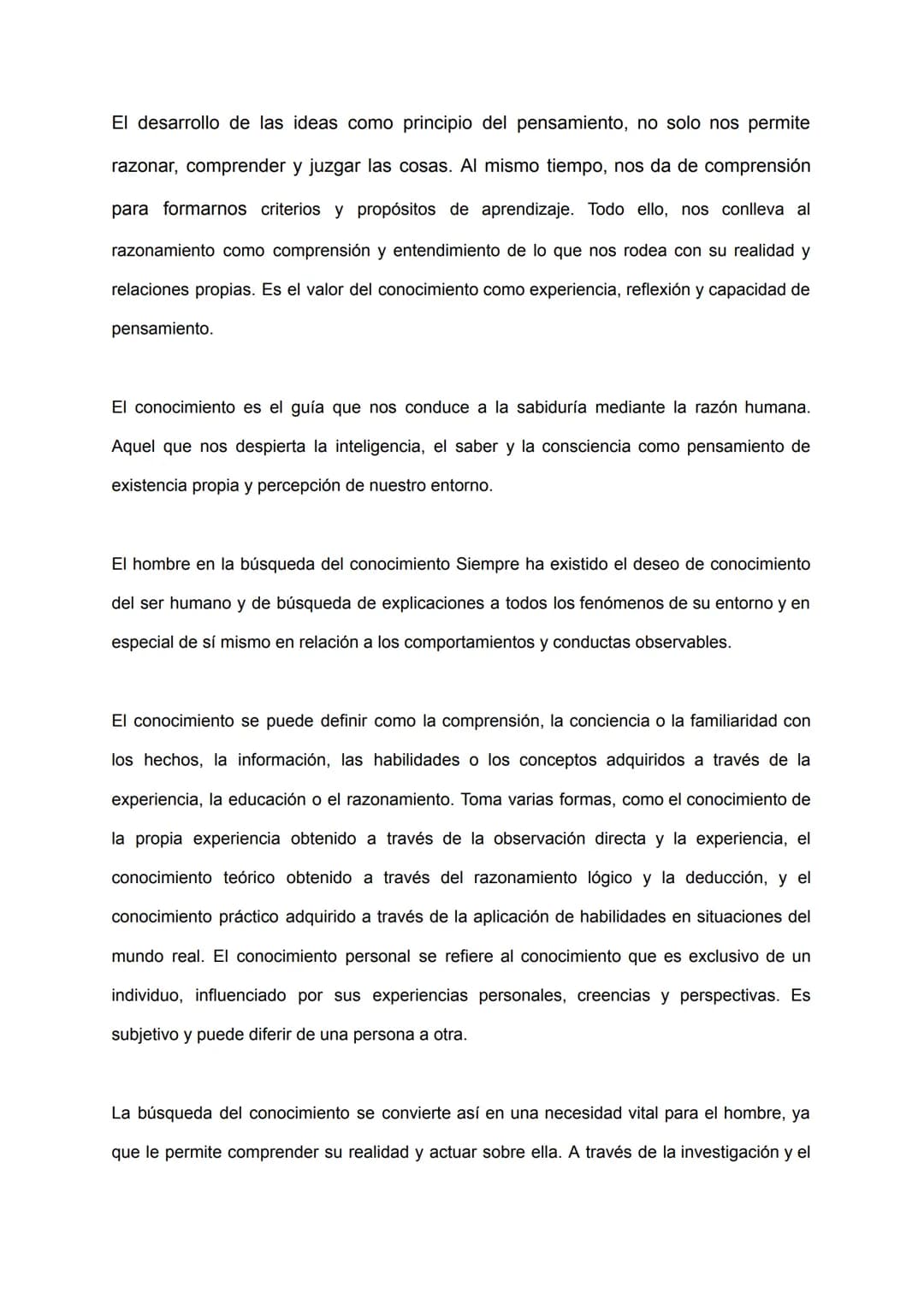 La búsqueda del conocimiento
INTRODUCCIÓN:
La búsqueda del conocimiento ha sido una constante en la historia de la humanidad. Desde
tiempo